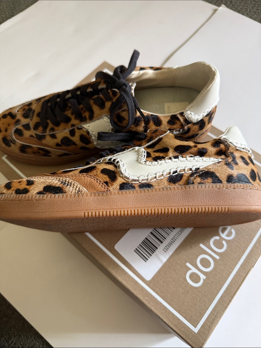NWT DOLCE VITA NOVICE STITCH DK. LEOPARD SNEAKER 8.5 - Picture 6 of 11